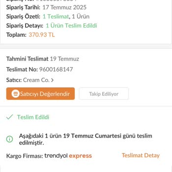 Trendyol Express Teslimatında Çelişkili Bilgilendirme Ve İlgisiz Müşteri Hizmetleri Nedeniyle Yaşanan Mağduriyet