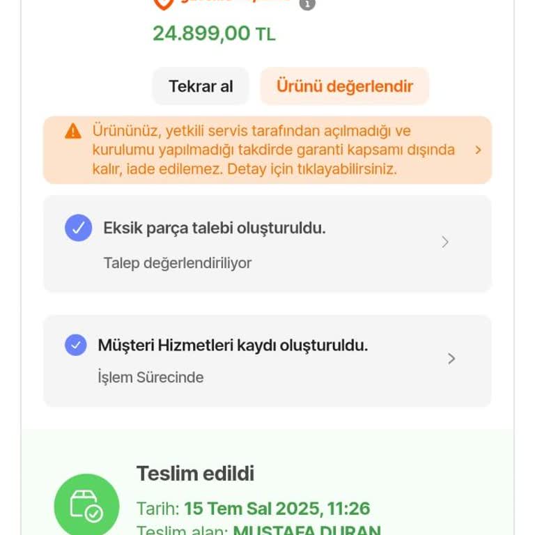 Eksik Teslimat Ve Çözüm Sunulmayan Müşteri Deneyimi: Hepsiburada Premium Üyeliğinde Hayal Kırıklığı