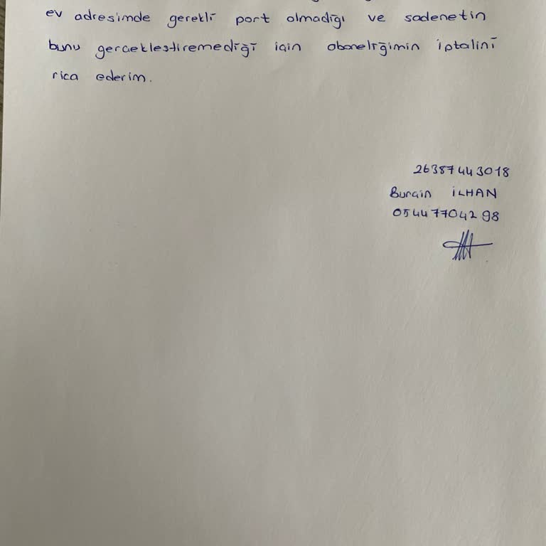 Adres Değişikliğinde Port Açılmadığı İçin Ücretsiz İptal Talebi
