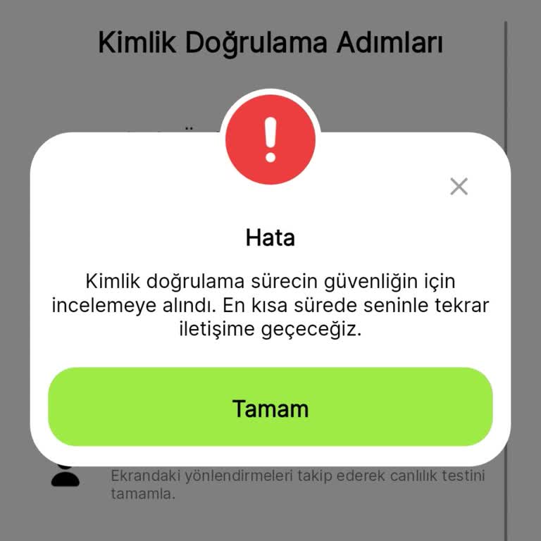 Kimlik Doğrulama Hatası Tekrar Ediyor Çözüm Alamıyorum