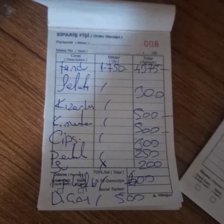 Yuvarlak Çay Restaurant Fazladan Alınan Para