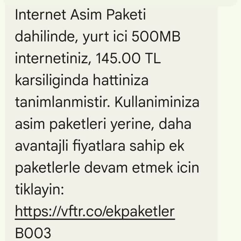 60GB Hakkım Varken 145 TLye 500 MB Verilmesi Mantıksız