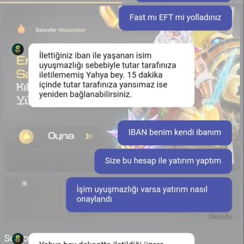 Betosfer Sitesinde Çekim Talebim Gerçekleşmedi, Param Yatmadı