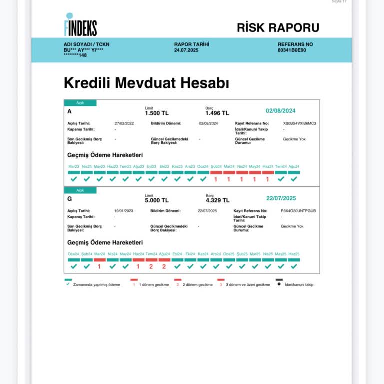 Kapanan Hesaplarım Findeks'te Hâlâ Borçlu Görünüyor