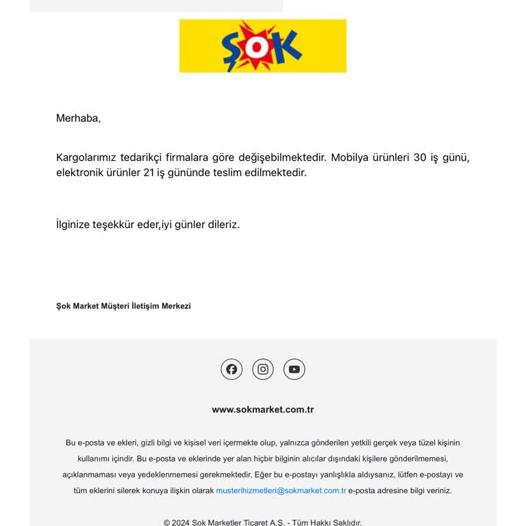Siparişim Söz Verilen Sürede Teslim Edilmedi, Müşteri Yanıltılıyor