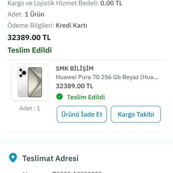 Kullanılmış Telefon Gönderildi Paramı İade Edin