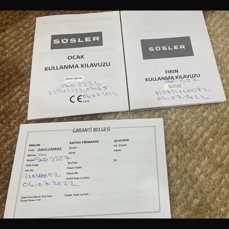 Süsler Marka Ankastre Fırında Sürekli Arıza Ve Servis İlgisizliği