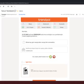 Trendyol Satın Aldığım SSD Ürünler Gönderilmedi, Siparişim İptal Edildi
