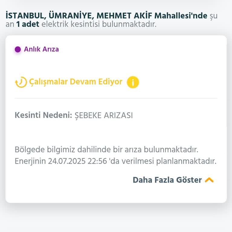 Elektrik Kesintisi Ve Yetersiz Arıza Yönetimi Mağduriyeti