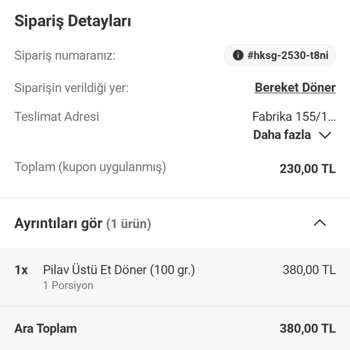 Minimum Tutar Üzerinde Siparişime Rağmen Siparişim İptal Edildi Ve Uzun Süre Bekletildim