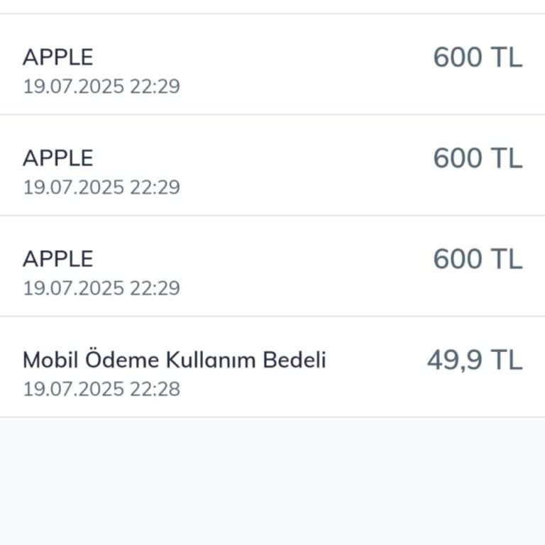 Apple Hesabımdan İzinsiz 2400 TL Çekildi, İade Talebim Reddedildi