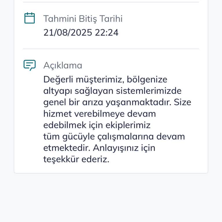 Bölgesel Arıza Nedeniyle İnternet Erişimim Kısıtlandı, Mağduriyetim Giderilmiyor