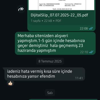 Kitap İadesi İçin Para İadesi Gecikmesi