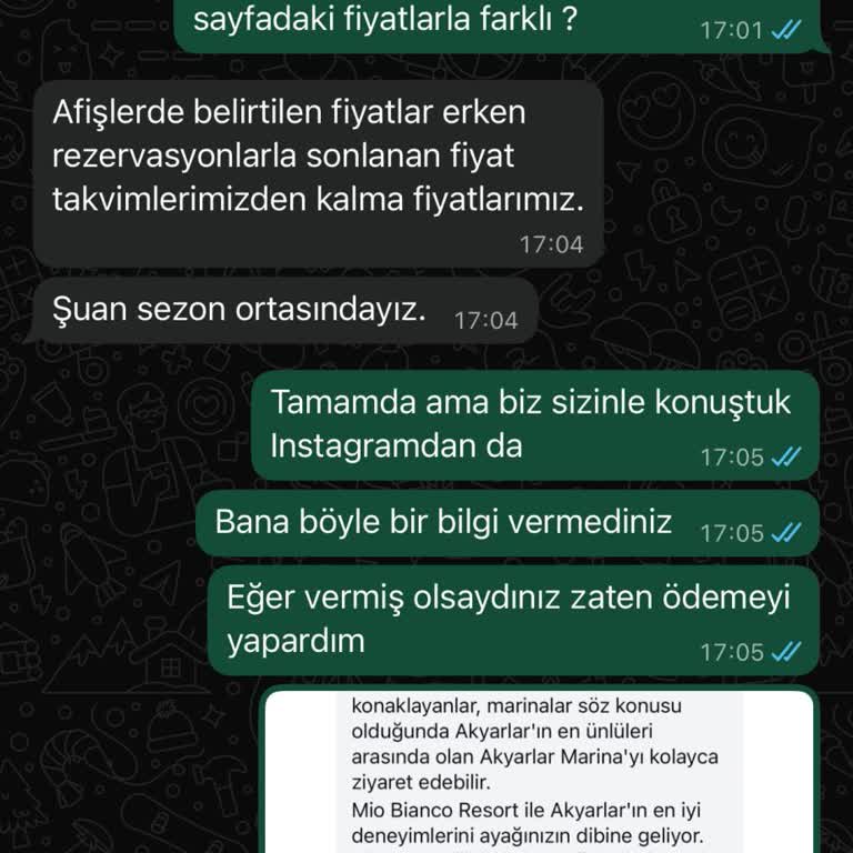 Fiyat Bilgilendirmesi Yapılmadı, Güvenim Sarsıldı