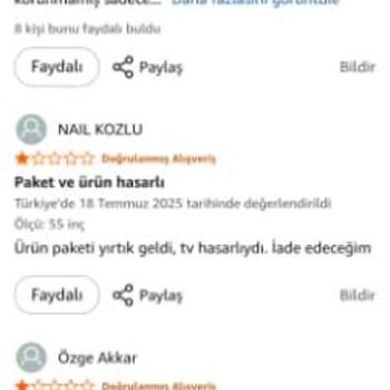 Kırık Gelen Televizyon İçin Amazon'dan Belirsiz Ve Yavaş Çözüm Süreci