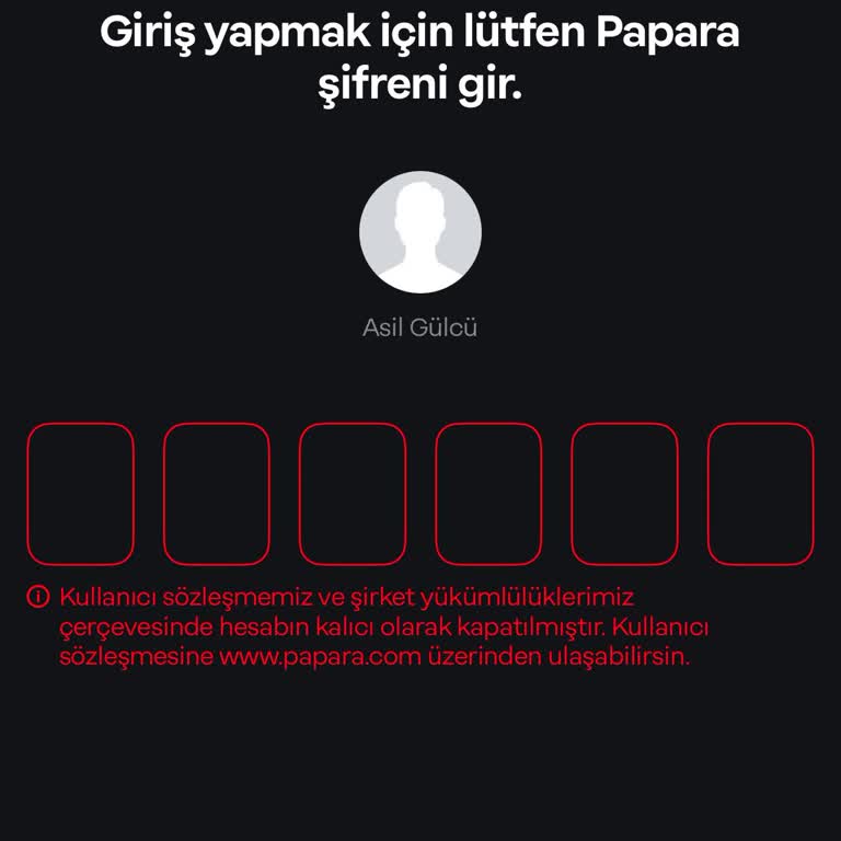 Papara Hesabım Engellendi, Paramı Geri Alamıyorum