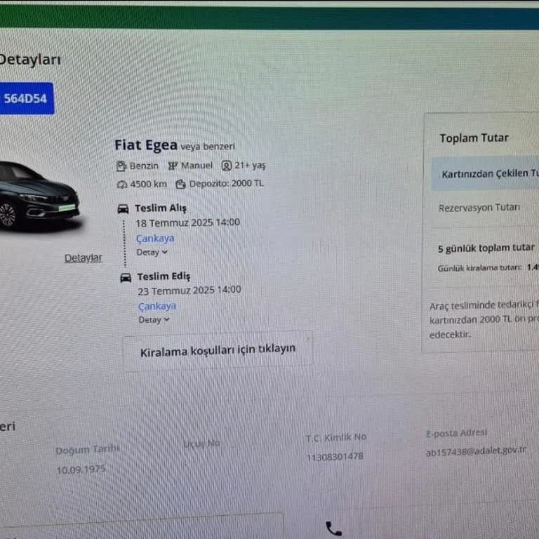 Araç Kiralama İptalinde Ücret İadesi Sorunu Ve Mağduriyet