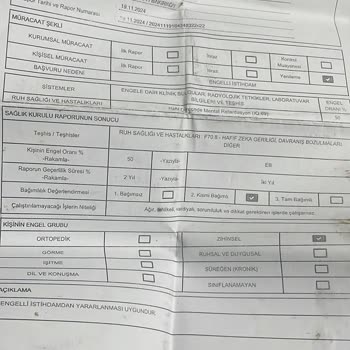 Engelli Raporu Değerlendirmesi İçin Açıklama Ve Yeniden İnceleme Talebi