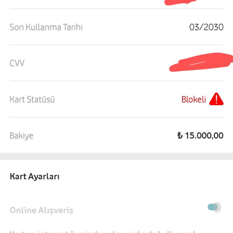 Vodafone Pay Kartımda Bloke Sorunu Ve Para İadesi Gecikmesi