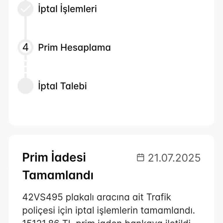 Satılan Araç İçin Trafik Sigortası İadesi Yapılmadı