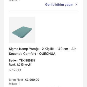 Aldığım Yataklar Hızla İniyor, Değişim Veya İade Talep Ediyorum