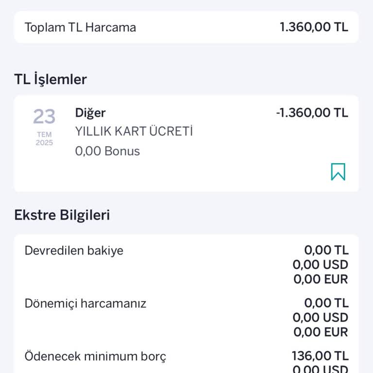 Kullanmadığım Karttan İzinsiz Yıllık Aidat Kesildi