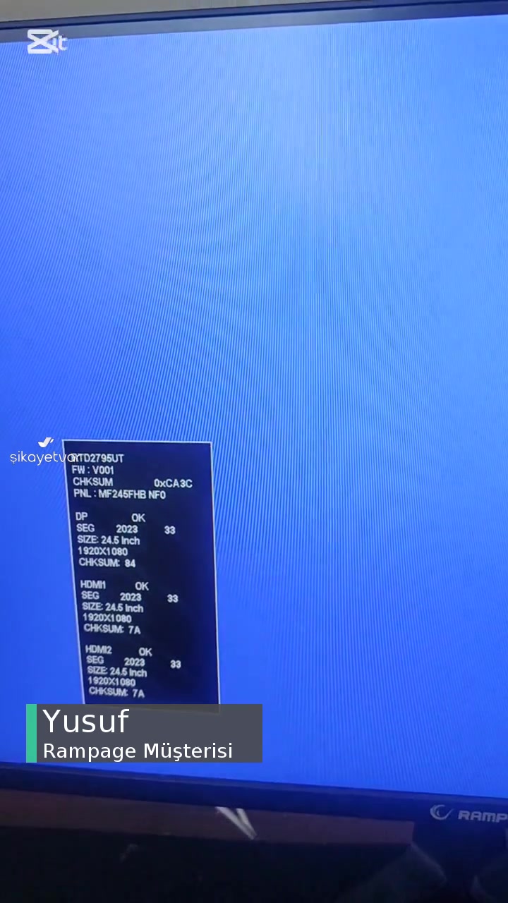 Rampage Monitörün Yanıp Sönmesi videonun kapak resmi