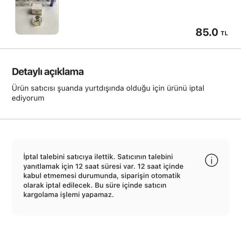 Gardrops'ta Satıcı Ürünü Satmaktan Vazgeçti, Param İade Edilmiyor