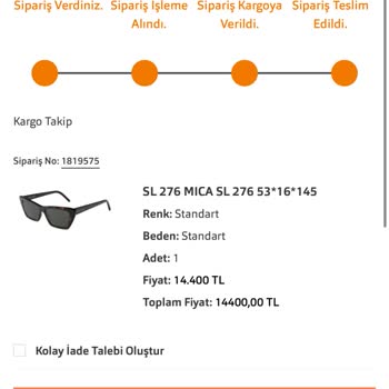 Saint Laurent Gözlükte Eksik Temizlik Bezi Ve Yetersiz Müşteri Hizmeti