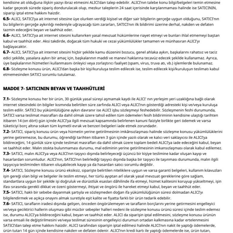 İade Hakkım Hiçe Sayıldı Kalitesiz Ürün Ve İlgisiz Mağaza