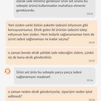 Eksik Gönderilen Ürün Ve Yetersiz Destek Deneyimi