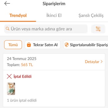 Trendyol Vitexpert Siparişiniz Kargoda Hasar Gördüğü İçin İade Edildi Diye Mesaj Geldi