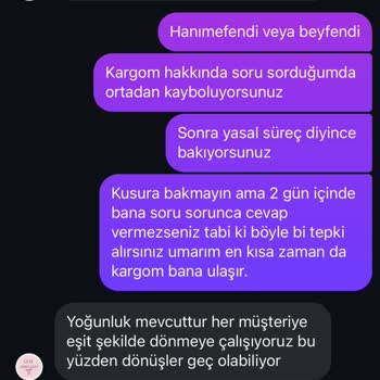 Sipariş Sonrası İletişimsizlik Ve Ürün Teslim Edilmedi