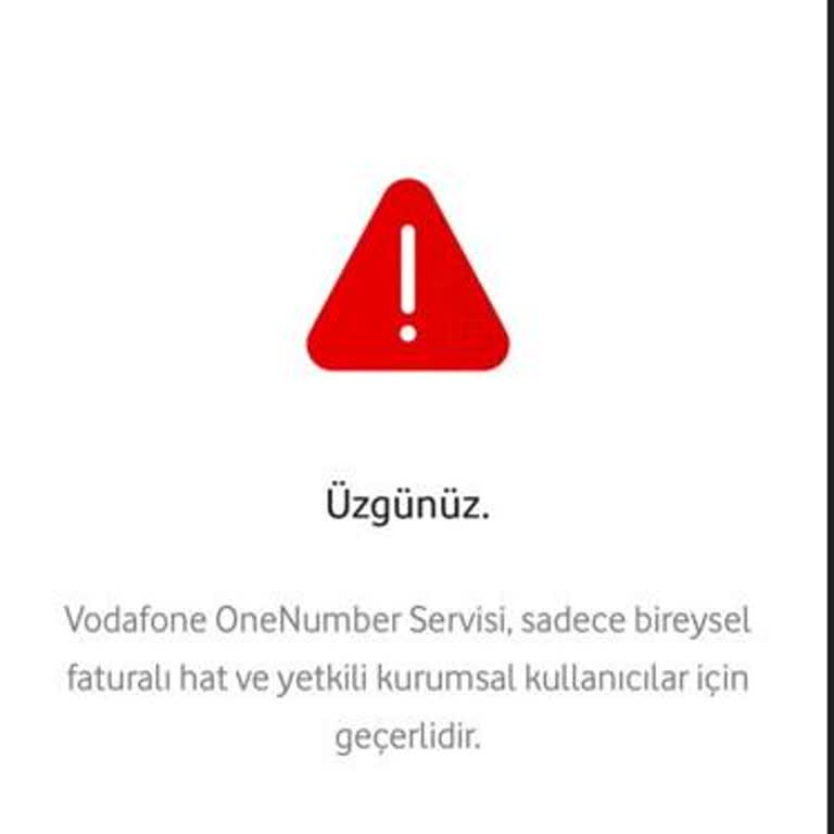 Vodafone One Number Servisinde 1 Aydır Çözülmeyen Bağlantı Sorunu