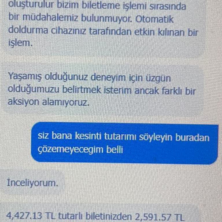 Obilet.com'un Otomatik İsim Doldurma Hatası Nedeniyle Mağduriyet Ve Yüksek İptal Kesintisi
