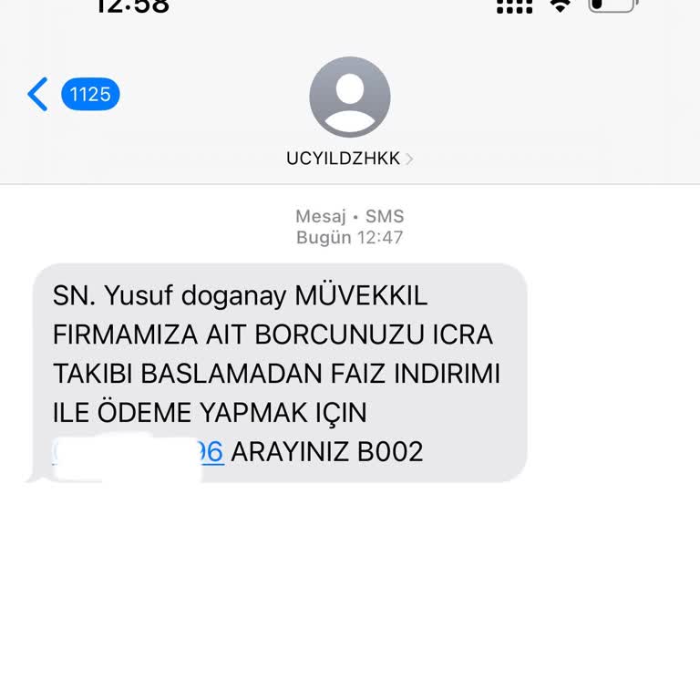 Asılsız Borç Mesajı Ve Kişisel Veri İhlali Şikayeti