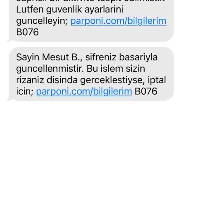 Hesabımda Bana Ait Olmayan İşlemler Ve Şüpheli Mesajlar
