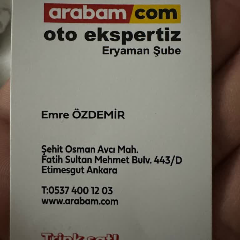Arabam.com Ekspertiz Hizmetinde Farklı Firma İsmiyle Karşılaşma Ve Bilgilendirme Eksikliği
