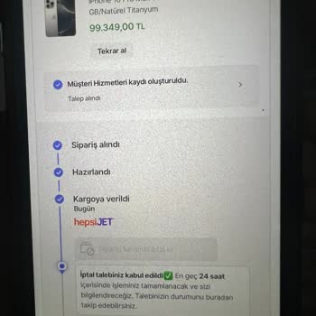 Onayım Olmadan Siparişim İptal Edildi, Mağdur Edildim