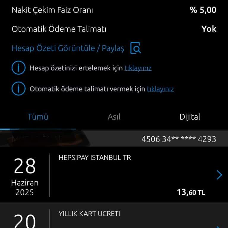 Yıllık Kart Aidatı Haksız Şartla Tahsil Edildi, İadesini Talep Ediyorum