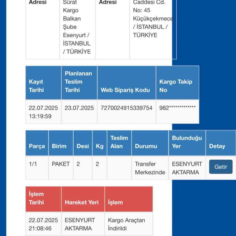 Kargom Günlerdir Transfer Merkezinde Bekletiliyor Ve Bilgilendirme Yapılmıyor