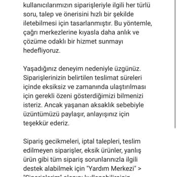 Teslim Edilmeyen Sipariş İçin İade Talebime Yanıt Alamıyorum