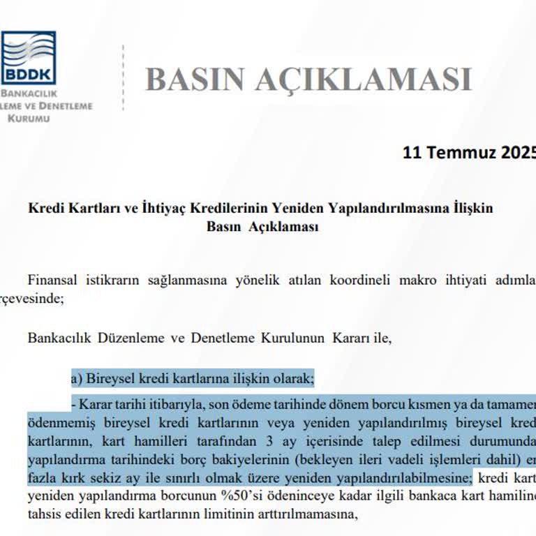 BDDK Kararına Rağmen Kredi Kartı Yapılandırma Talebim Reddedildi