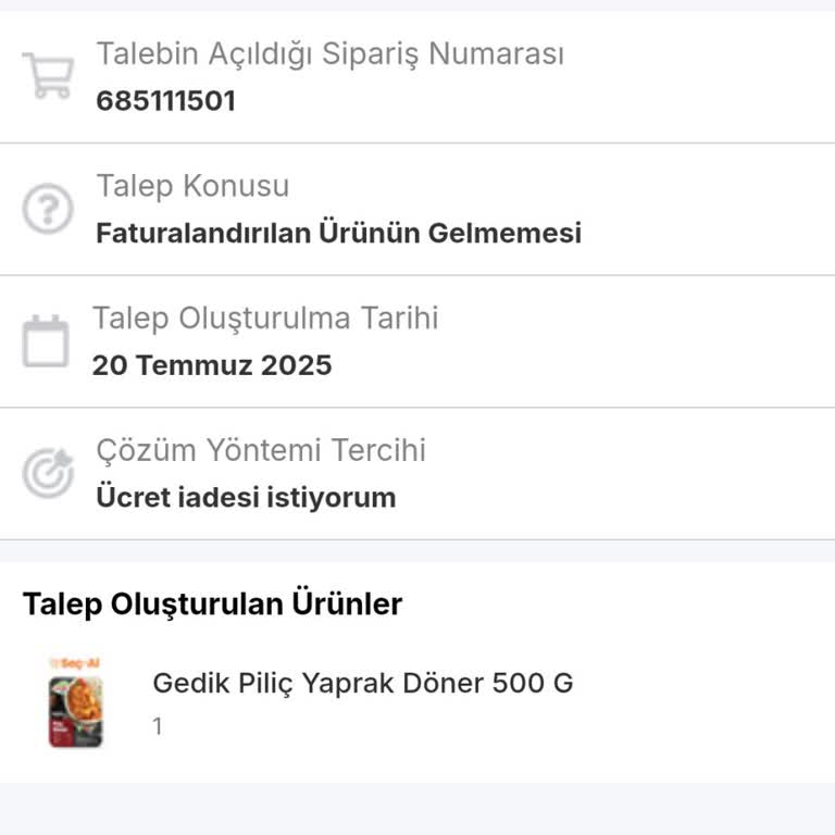Eksik Ürün İçin Çözüm Alamadım Mağaza Dönüş Yapmıyor