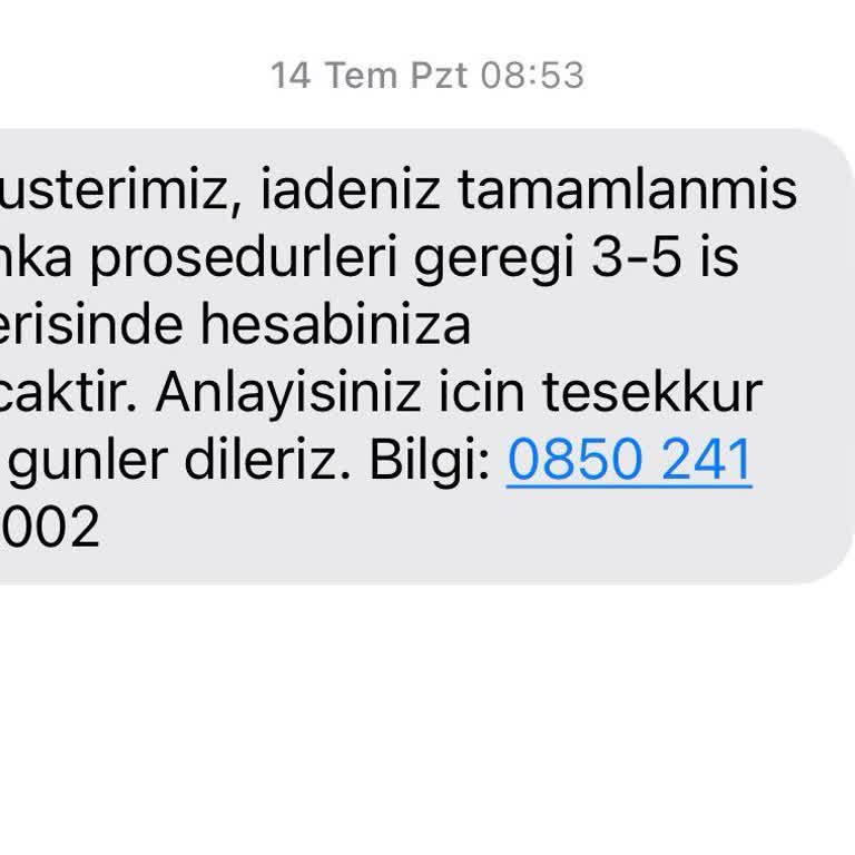 Dagi'den İade Ücretim Günlerdir Hesabıma Yatırılmadı