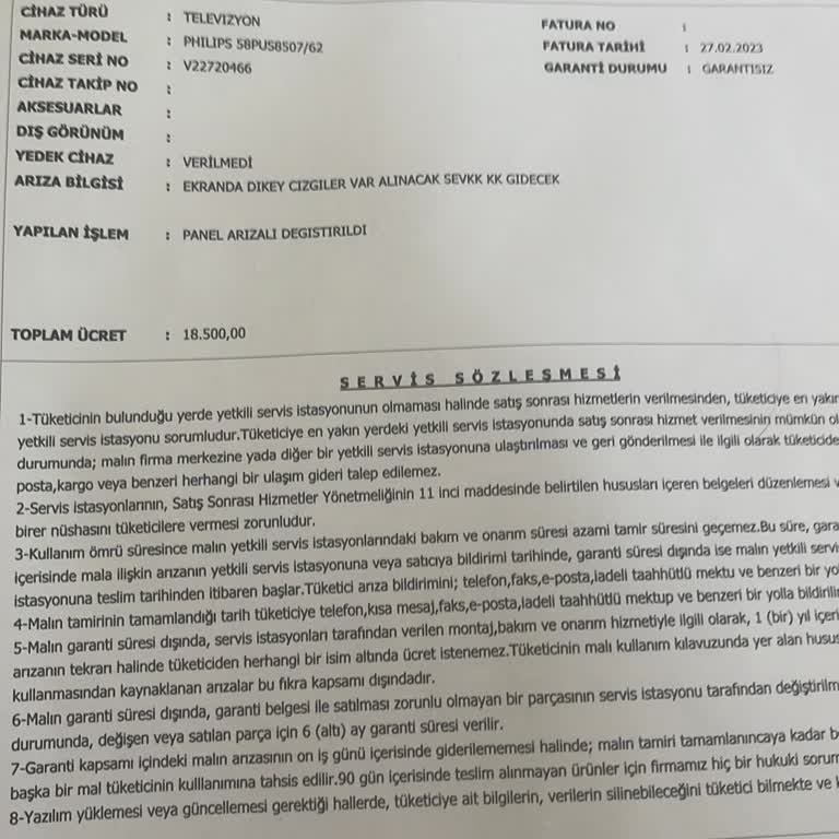 Philips Televizyonumun Ekran Sorunu Çözülmedi, Servis İlgisiz