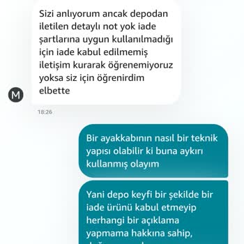 Kısa Sürede Deforme Olan Camper Ayakkabı Ve Amazon'un İade Reddi