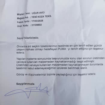 Pahalı Puma Ayakkabının Kısa Sürede Yıpranması Ve Garanti Sorunu