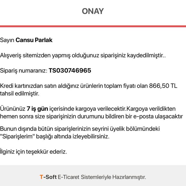Siparişim 15 İş Günü Geçtiği Halde Kargoya Verilmedi Ve Firma Sözlerini Tutmuyor