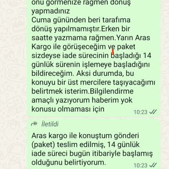 Yanlış Ürün Gönderimi Ve İade Sürecinde İletişim Sorunu Yaşadım, Param Hâlâ İade Edilmedi